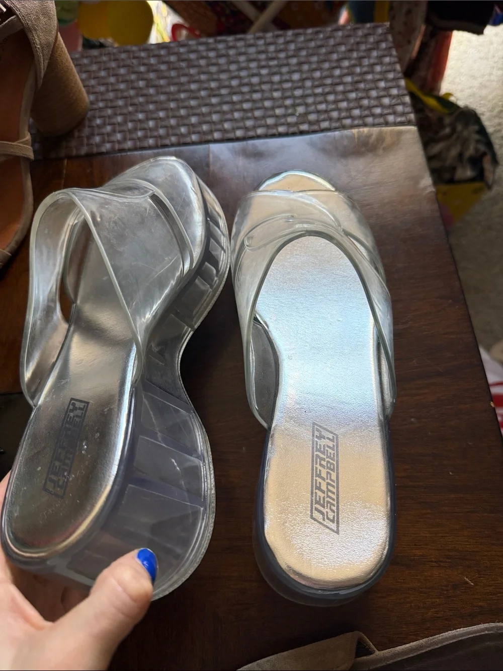 Jeffery Campbell clear Jelly Platform sandals